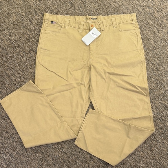 Carhartt Men's FR Relaxed Straight Rigby Pant, Dark Khaki, W46 x L34 - Picture 1 of 4